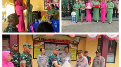 Peringati HUT Bhayangkara ke-80, Polsek Bunta Terima Tumpeng dan Ucapan Selamat Dari Danramil 1308–03/Bunta