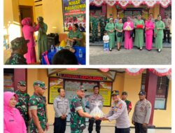 Peringati HUT Bhayangkara ke-80, Polsek Bunta Terima Tumpeng dan Ucapan Selamat Dari Danramil 1308–03/Bunta
