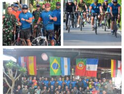 Kebersamaan Tanpa Batas, Korem 132/Tadulako Tutup Giat Gowes dengan Nobar Piala Dunia.