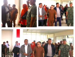 Jalin Sinergi, Dandim 1308/LB Dampingi Bupati Banggai Sambut Kedatangan Gubernur Sulteng Dan Pangdam XXIII/PW Di Bandara Syukuran Aminuddin Amir