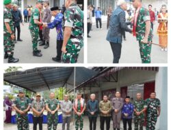 Pabung Balut Dampingi Bupati Balut Sambut Kedatangan Pangdam XXIII/Palaka Wira di Bandar Udara Maulana Prins Mandapar