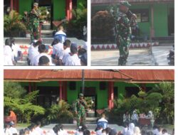Peduli Generasi Muda, Babinsa Koramil 1306–02/Biromaru Berikan Materi Wasbang dan PBB Pada MPLS Kepada SMA Negeri 6 Sigi
