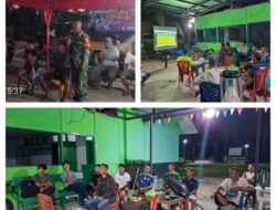 Nobar Piala Dunia 2026 Jadi Ajang Babinsa Koramil 01/Rengat Perkuat Komunikasi Sosial dengan Warga