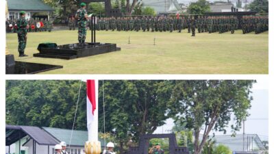 Kasdam XXIII/Palaka Wira Pimpin Upacara Bendera 17-an, Bacakan Amanat Kasad Tekankan Disiplin dan Pengabdian Prajurit