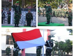 Korem 132/TDL Gelar Upacara Mingguam, Tingkatkan Displin Dan Profesionalisme Prajurit