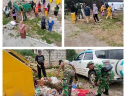 Kodim 1308/LB Pembersihan Lingkungan Gempur Sampah, Kampungku Sehat, Semarakkan HUT Ke-1 Kodam XXIII/Palaka Wira