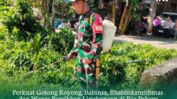 Perkuat Semangat Gotong Royong, Koramil 20/Rio Pakava ,Polsek Rio Pakava Dan Masyarakat Bersihkan Lingkungan Desa Pancasila Mukti