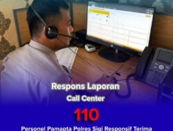 Layanan Cepat, Tepat ,Humanis dan Profesional, Sat Samapta Polres Sigi Optimalkan Call Center 110