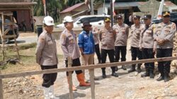 Dampingi Karo Loh Polda Aceh, Kapolres Aceh Tamiang Tinjau Pembangunan Pospol Babo dan Sumber Bor Bhayangkari Peduli