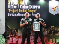 Apresiasi Peran Babinsa,  Babinsa Terbaik Dapat Piagam Penghargaan Dari Pangdam XXIII/PW