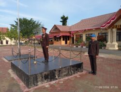Wakapolres Aceh Tamiang Pimpin Upacara HUT ke-81 Kemerdekaan RI