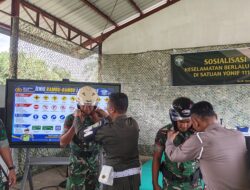Satlantas Polres Aceh Tamiang Bersama Denpom dan Jasa Raharja Edukasi Prajurit TNI tentang Keselamatan Berlalu Lintas