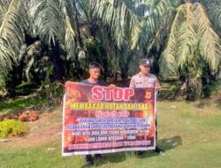 Cegah Karhutla, Polsek Tamiang Hulu Berikan Himbauan Larangan Membuka Lahan Dengan Membakar