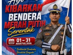 Semarak HUT ke-81 RI, Polres Touna Ajak Masyarakat Kibarkan Merah Putih