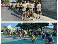 Langkah Pasti Menjaga Negeri, Prajurit Kodim 1306/Kota Palu Tempuh Olahraga 5 Km Penuh Semangat