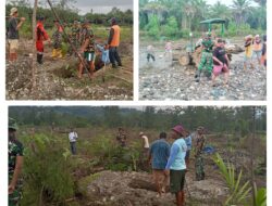 Menghubungkan Dua Desa, TNI Wujudkan Harapan Warga Lewat Jembatan Gantung Sungai Masungkang