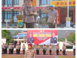 Bacakan Proklamasi Polisi pada Upacara Hari Juang Polri, Kapolres Sigi Teguhkan Komitmen Pengabdian