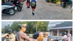 Polsek Palu Selatan Laksanakan Strong Point Pagi Di Depan SDN I Tatura