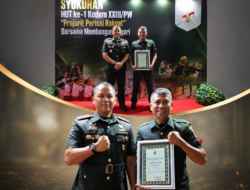 HUT Ke–1 Kodam XXIII/PW , Babinsa Terbaik, Koptu Jeki Jefri Ajabaes Terima Piagam dari Pangdam XXIII/Palaka Wira