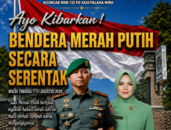 Sambut HUT ke-81 Kemerdekaan RI, Dandim 1308/LB Ajak Masyarakat Kibarkan Bendera Merah Putih