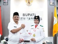 Bupati Armia Sambut Kepulangan Anggota Paskibraka Nasional