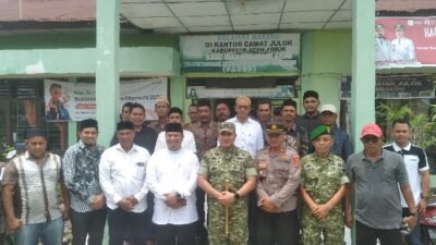 Camat Bersama Muspika Sambut Hangat Kunjungan Kerja Dandim Aceh Timur di Julok