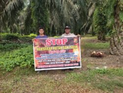 Personil Polsek Tamiang Hulu Berikan Himbauan Larangan Karhutla cegah Kebakaran Hutan dan Lahan
