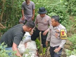 Polsek Seruway Bergerak Cepat Tangani Bendungan Jebol, Pemukiman Warga Kembali Aman