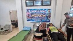 Jelang Hari Lalu Lintas Bhayangkara ke-71, Satlantas Polres Aceh Tamiang Gelar Aksi Donor Darah