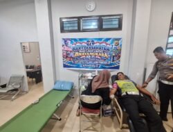 Jelang Hari Lalu Lintas Bhayangkara ke-71, Satlantas Polres Aceh Tamiang Gelar Aksi Donor Darah