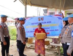 Sambut Hari Jadi Propam Ke-24, Propam Polres Aceh Tamiang Salurkan Bantuan Sosial kepada Warga Kurang Mampu