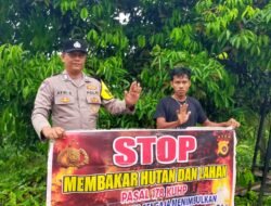 Cegah Karhutla, Polsek Tamiang Hulu Gencarkan Sosialisai Karhutla