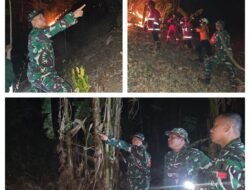 Turun ke Lapangan, Ws Danramil 07/Pagimana Dampingi Dandim 1308/LB Pimpin Pemadaman Karhutla Di Pagimana
