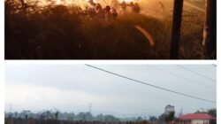 TNI, Polri dan Warga Padamkan Karhutla di Pendolo, 14 Hektare Lahan Kosong Terbakar