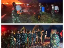 TNI-Polri dan Tim Gabungan Berjibaku Padamkan Karhutla di Pasir Putih Poso