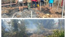 Tim Gabungan Padamkan Kebakaran Perkebunan Sagu di Leok 2 Buol