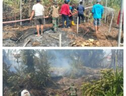 Tim Gabungan Padamkan Kebakaran Perkebunan Sagu di Leok 2 Buol