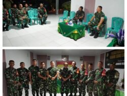 Danrem 132/Tadulako Kunjungi Kerja Di Koramil 1308–03/Batui, Berikan Motivasi Kepada Babinsa dan Persit