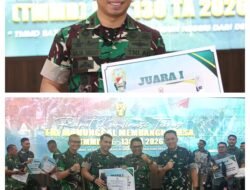 Letkol Inf Baja Sirait Dandim 1311/Morowali Raih Juara I Dansatgas Terbaik Lomba Karya Jurnalistik TMMD ke-129 TA. 2026