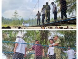 Koramil 1308–03/Batui Hadiri Peresmian Jembatan Gantung Berani Desa Di Kecamatan Batui Selatan