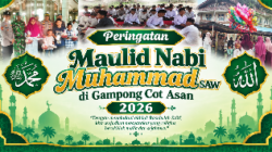 Suasana Haru & Meriah, Kenduri Maulid di Cot Asan Menyatukan Seluruh Warga