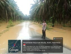Polsek tenggulun monitoring banjir debit air mulai surut sejumlah akses jalan masih terputus