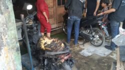 Kanit Reskrim Polsek Pondok Gede Turun ke TKP, Pasca Toko Kelontong Madura di Samping Kantor Kelurahan Jatimakmur Terbakar.