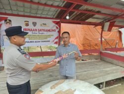 Sat Binmas Polres Aceh Tamiang Laksanakan Pembinaan Satkamling, Ajak Masyarakat Bersama Jaga Kamtibmas