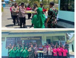 Polsek Pagimana Beri Kejutan HUT ke-80 TNI di Markas Koramil 1308–07/Pagimana