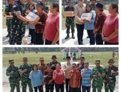 Dandim 1307/Poso Bersama Bupati Poso Bagikan Sembako bagi Warga Kurang Mampu di TMMD ke-130