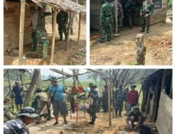 Sasaran RTLH Mulai Tahap Pembersihan dan Pembongkaran Oleh Anggota Satgas TMMD 130 Kodim 1307/Poso