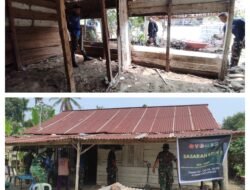 Meringankan Beban Warga, Sasaran Rumah Tidak Layak Huni Mulai Dibongkar Dalam Program TMMD Ke 130