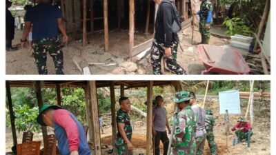 Tahap Pondasi RTLH TMMD Jadi Awal Wujudkan Hunian Layak bagi bapak Petrus