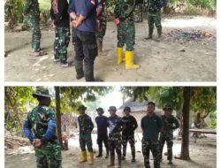 Semangat Pengabdian Satgas TMMD Ke-130 Dalam Apel Pagi Di Desa Leboni